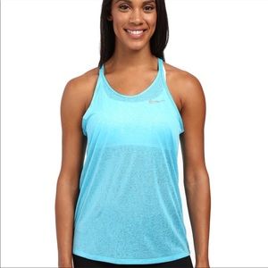 Nike Dri Fit cool breeze strappy tank Aqua Size Large
